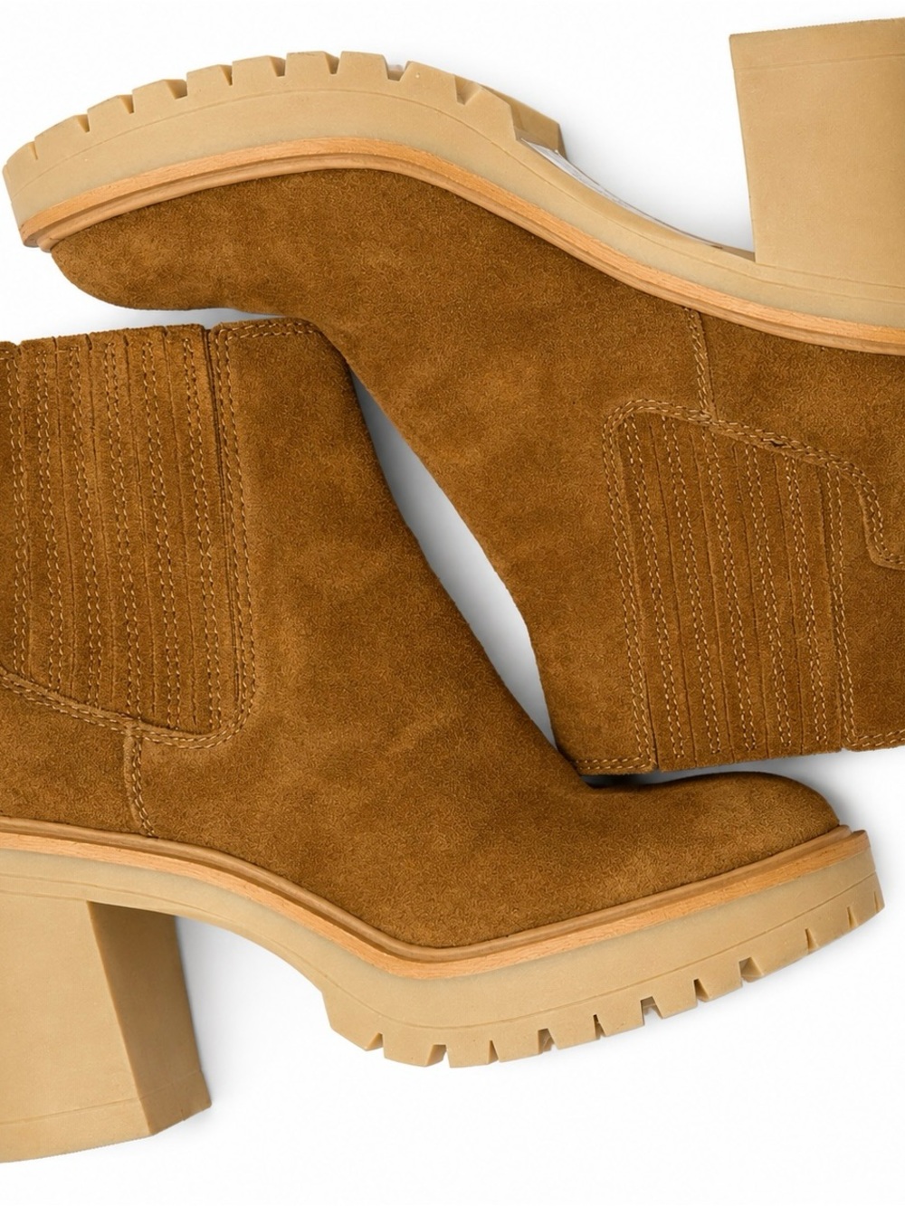 Dolce Vita Caster H2O Camel Waterproof Suede Platform Chelsea Boots US 7.5